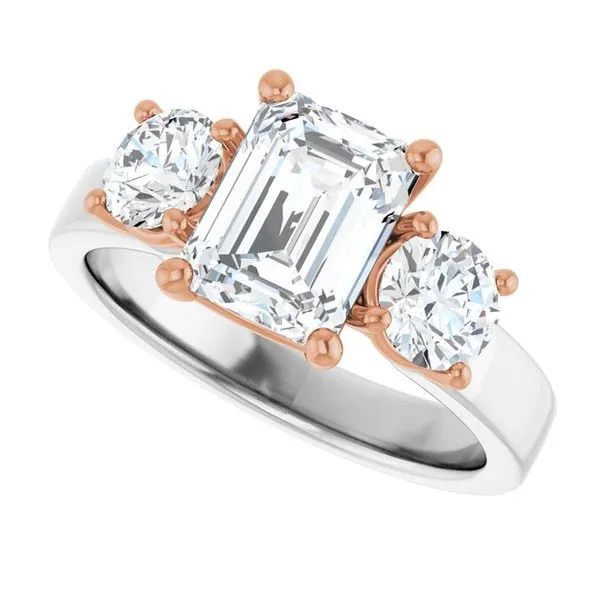 Three-Stone Engagement Ring Image 5 Berilian Jewelers Folsom, CA