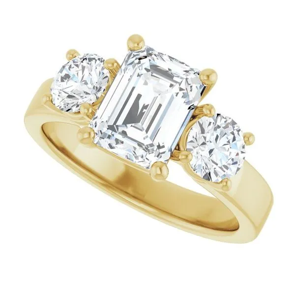 Three-Stone Engagement Ring Image 5 Berilian Jewelers Folsom, CA