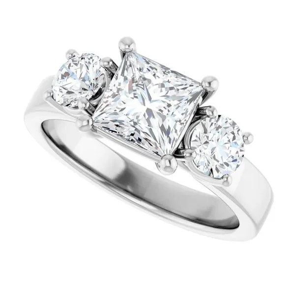 Three-Stone Engagement Ring Image 5 Raleigh Diamond Fine Jewelry Raleigh, NC