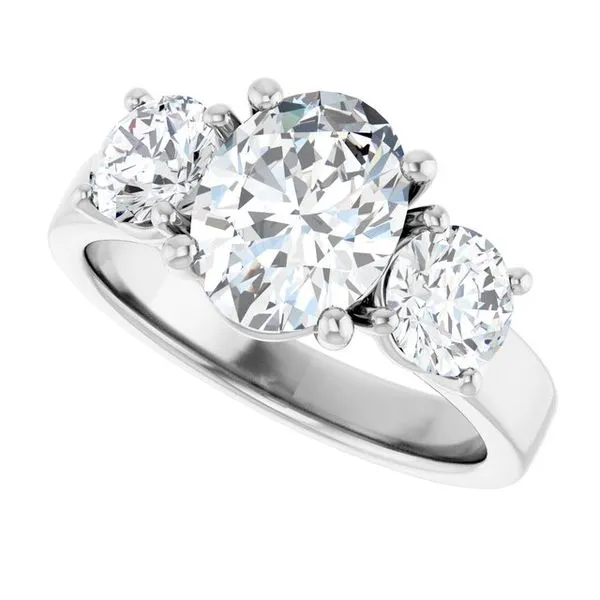 Three-Stone Engagement Ring Image 5 Raleigh Diamond Fine Jewelry Raleigh, NC