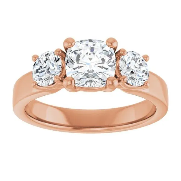 Three-Stone Engagement Ring Image 3 Berilian Jewelers Folsom, CA