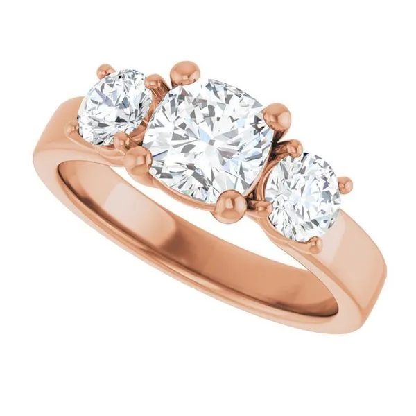 Three-Stone Engagement Ring Image 5 Berilian Jewelers Folsom, CA