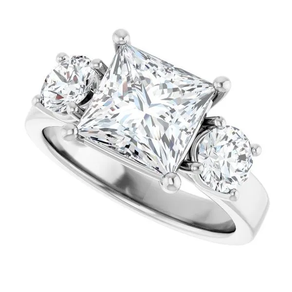 Three-Stone Engagement Ring Image 5 Raleigh Diamond Fine Jewelry Raleigh, NC