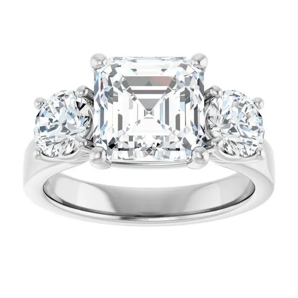 Three-Stone Engagement Ring Image 3 Raleigh Diamond Fine Jewelry Raleigh, NC