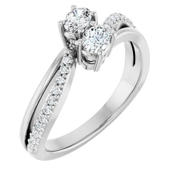Two-Stone Engagement Ring Berilian Jewelers Folsom, CA