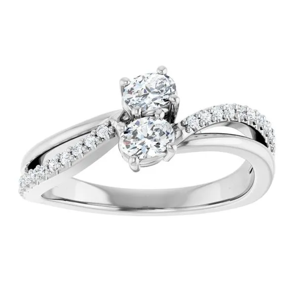 Two-Stone Engagement Ring Image 3 Berilian Jewelers Folsom, CA