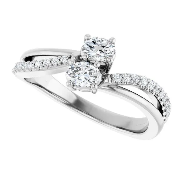 Two-Stone Engagement Ring Image 5 Berilian Jewelers Folsom, CA