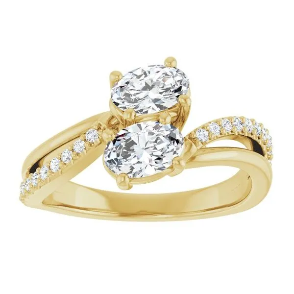 Two-Stone Engagement Ring Image 3 Berilian Jewelers Folsom, CA