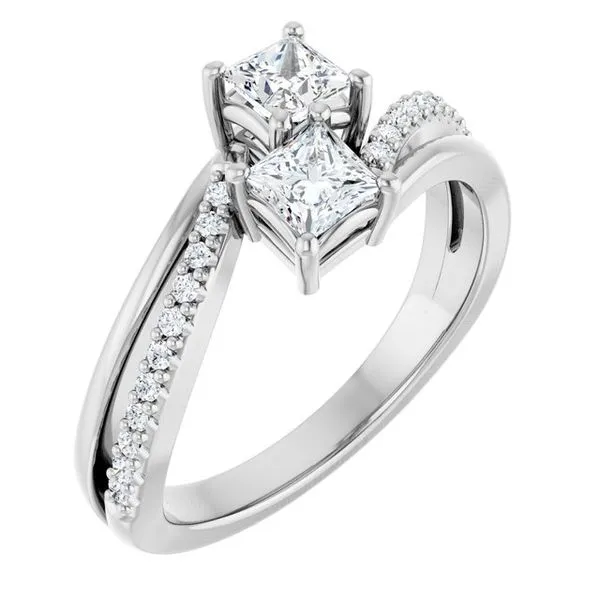 Two-Stone Engagement Ring Berilian Jewelers Folsom, CA
