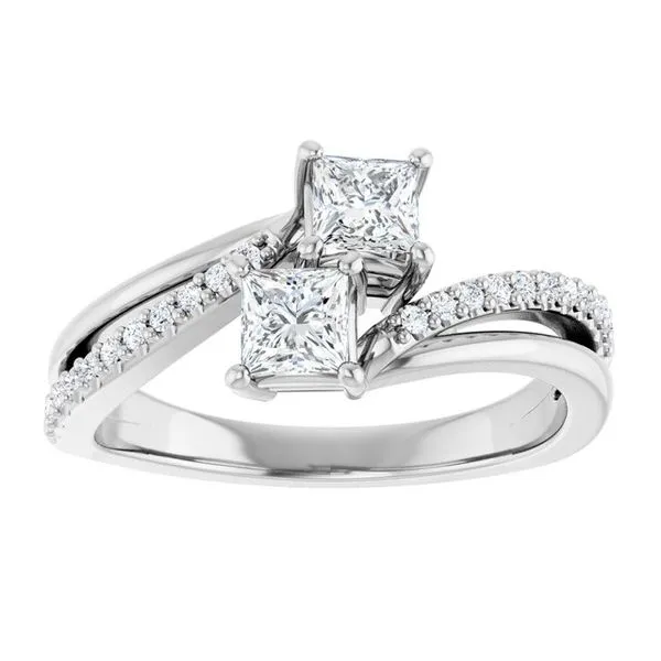 Two-Stone Engagement Ring Image 3 Berilian Jewelers Folsom, CA