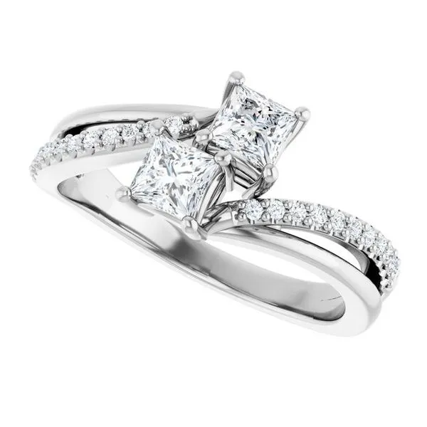 Two-Stone Engagement Ring Image 5 Berilian Jewelers Folsom, CA