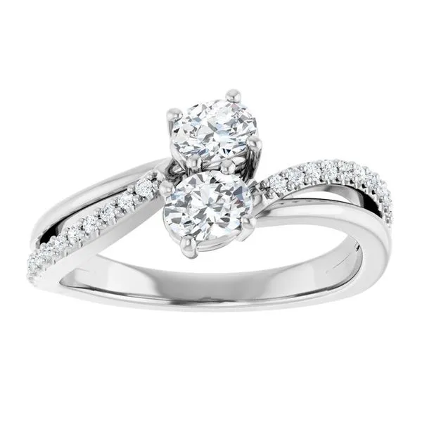 Two-Stone Engagement Ring Image 3 Berilian Jewelers Folsom, CA