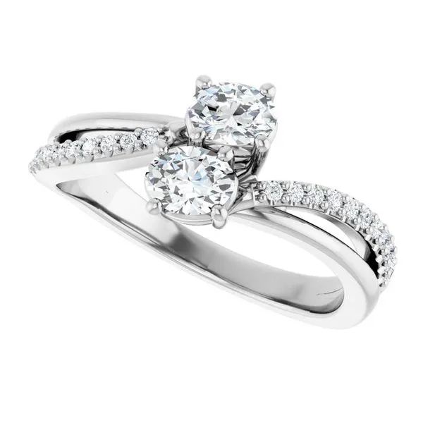 Two-Stone Engagement Ring Image 5 Berilian Jewelers Folsom, CA