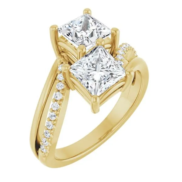 Two-Stone Engagement Ring Berilian Jewelers Folsom, CA