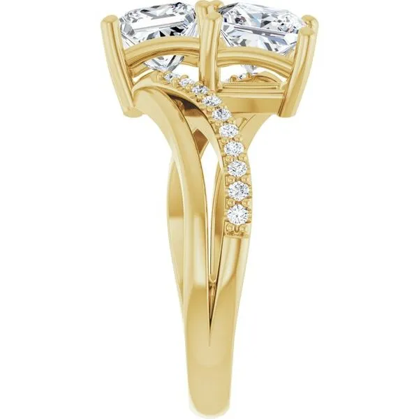 Two-Stone Engagement Ring Image 4 Berilian Jewelers Folsom, CA