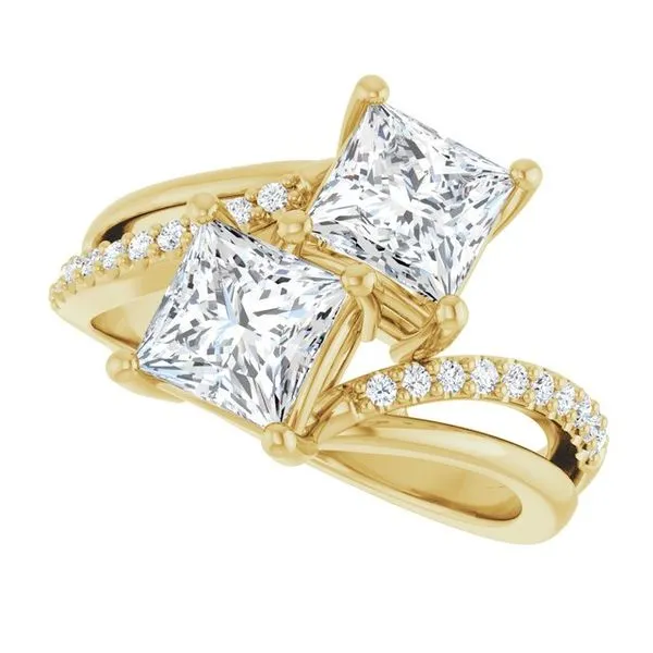 Two-Stone Engagement Ring Image 5 Berilian Jewelers Folsom, CA