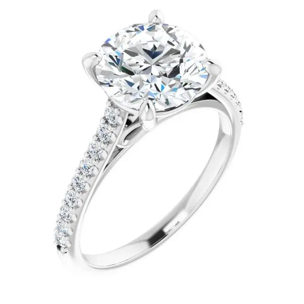 Accented Infinity-Inspired Engagement Ring Raleigh Diamond Fine Jewelry Raleigh, NC