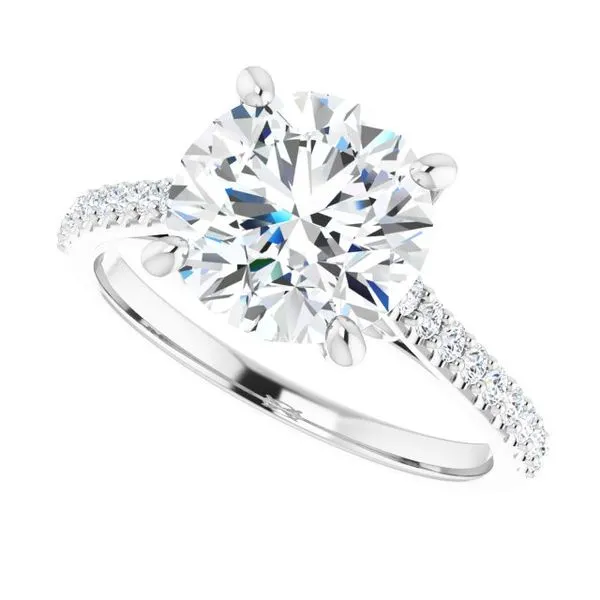 Accented Infinity-Inspired Engagement Ring Image 5 J. Thomas Jewelers Rochester Hills, MI