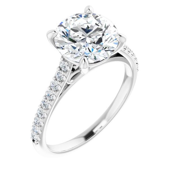Accented Infinity-Inspired Engagement Ring