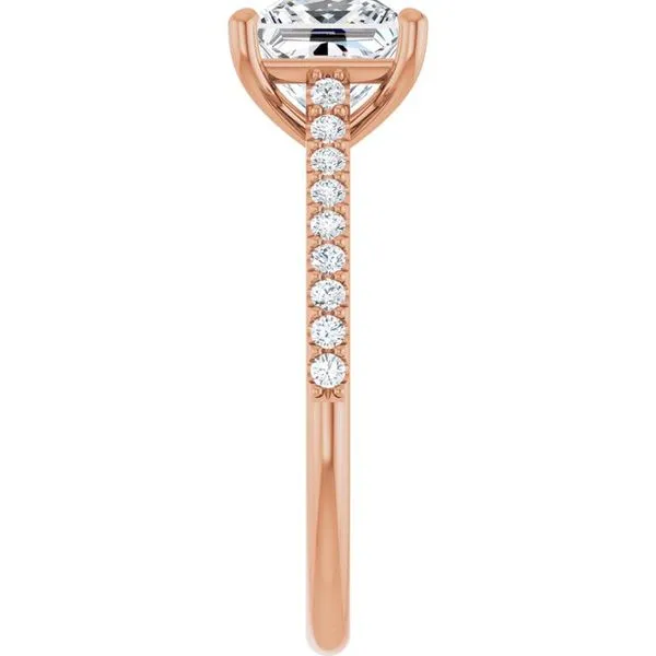 Accented Infinity-Inspired Engagement Ring Image 4 Hudson Valley Goldsmith New Paltz, NY