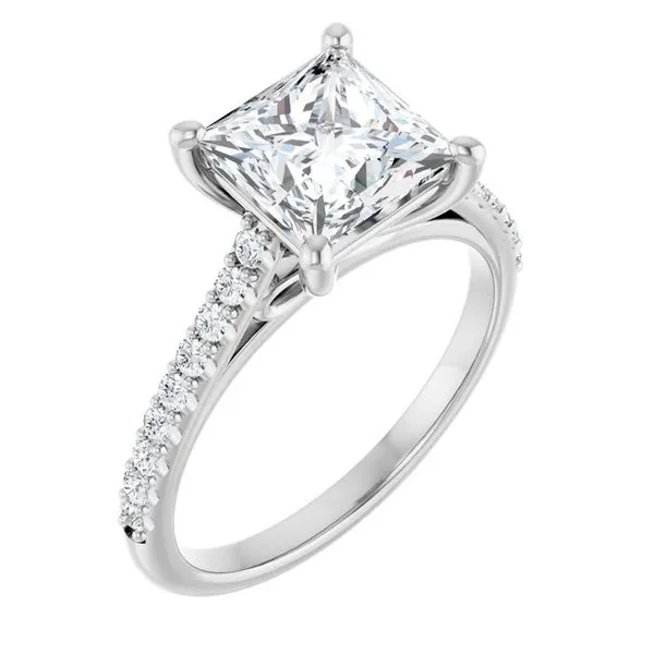 Accented Infinity-Inspired Engagement Ring Don's Jewelry & Design Washington, IA