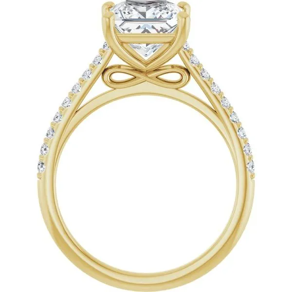 Accented Infinity-Inspired Engagement Ring Image 2 Raleigh Diamond Fine Jewelry Raleigh, NC