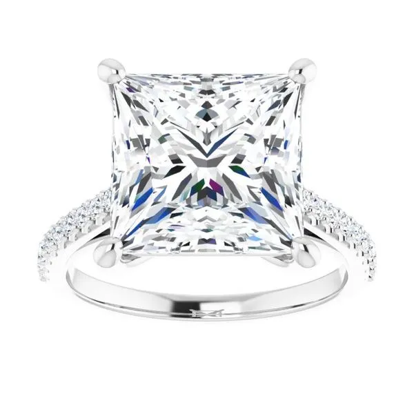 Accented Infinity-Inspired Engagement Ring Image 3 J. Thomas Jewelers Rochester Hills, MI