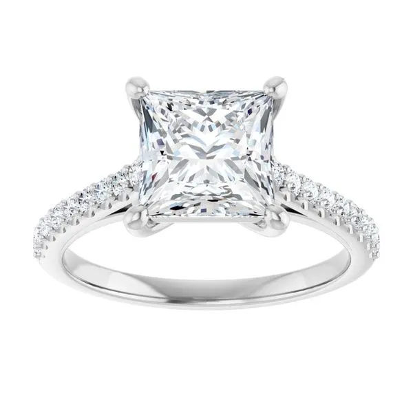 Accented Infinity-Inspired Engagement Ring Image 3 J. Thomas Jewelers Rochester Hills, MI
