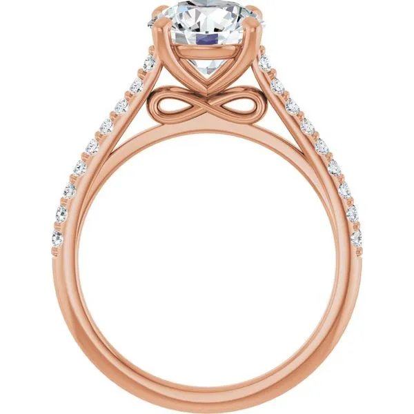 Accented Infinity-Inspired Engagement Ring Image 2 Don's Jewelry & Design Washington, IA