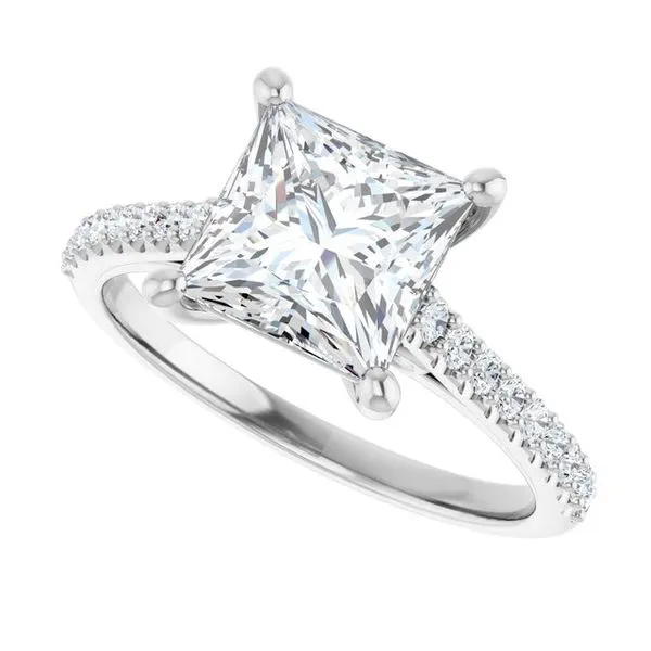 Accented Infinity-Inspired Engagement Ring Image 5 J. Thomas Jewelers Rochester Hills, MI