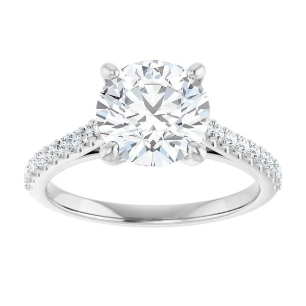 Accented Infinity-Inspired Engagement Ring Image 3 Morin Jewelers Southbridge, MA