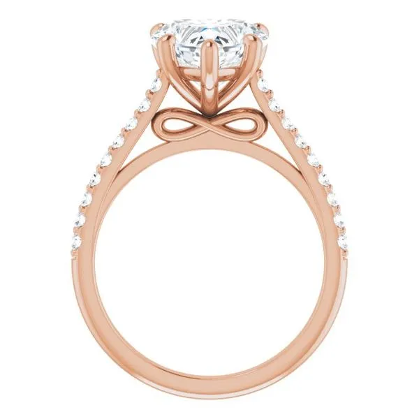 Accented Infinity-Inspired Engagement Ring Image 2 Vulcan's Forge LLC KANSAS CITY, MO