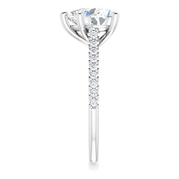 Accented Infinity-Inspired Engagement Ring Image 4 Hudson Valley Goldsmith New Paltz, NY