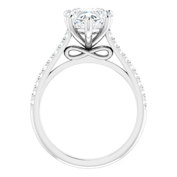 Accented Infinity-Inspired Engagement Ring Image 2 Austin's Fine Diamonds & Jewelry Lyndhurst, NJ