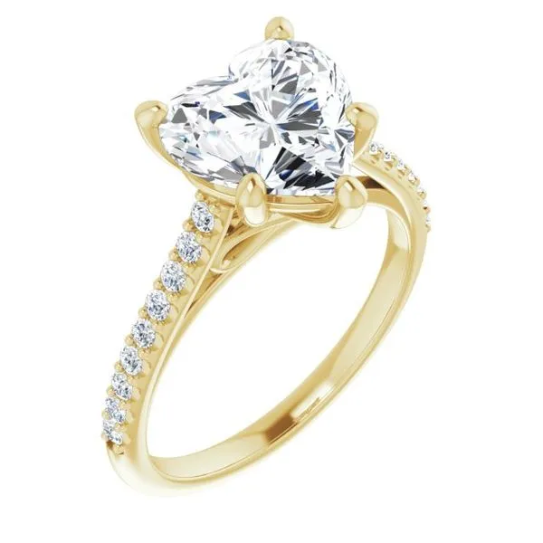 Accented Infinity-Inspired Engagement Ring Hudson Valley Goldsmith New Paltz, NY