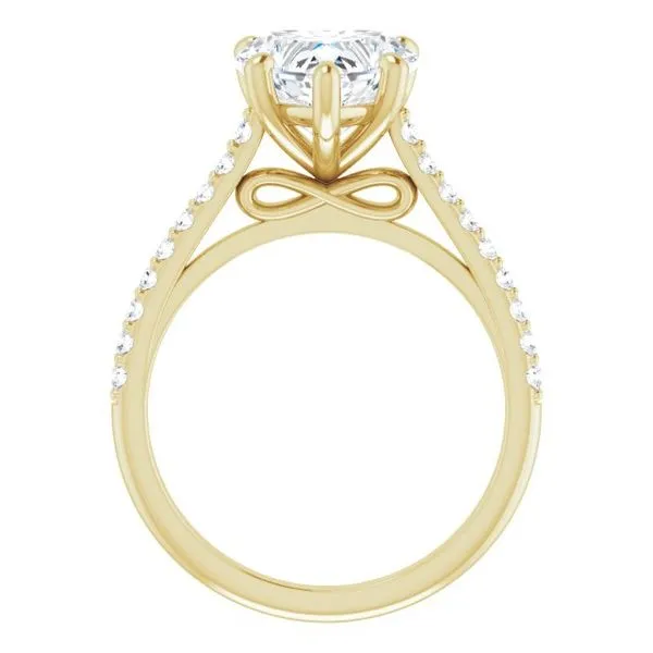 Accented Infinity-Inspired Engagement Ring Image 2 The Jewelry Source El Segundo, CA