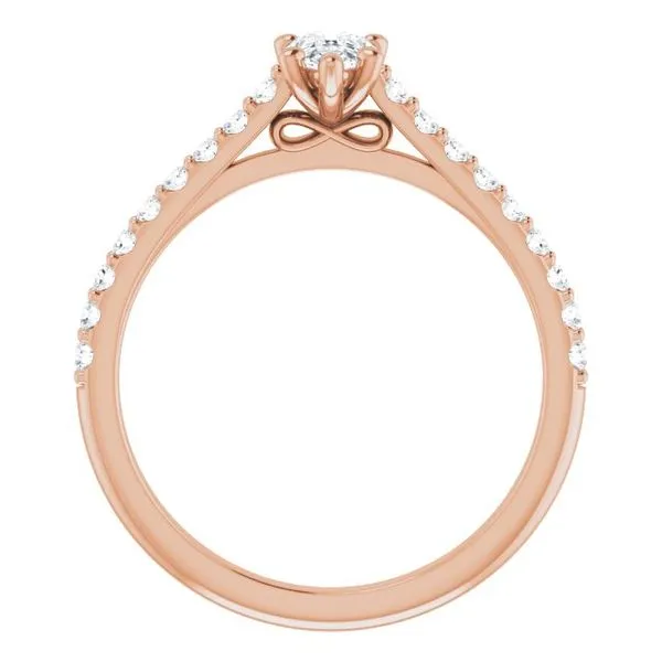 Accented Infinity-Inspired Engagement Ring Image 2 J. Thomas Jewelers Rochester Hills, MI