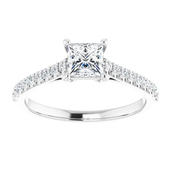 Accented Infinity-Inspired Engagement Ring Image 3 Clater Jewelers Louisville, KY