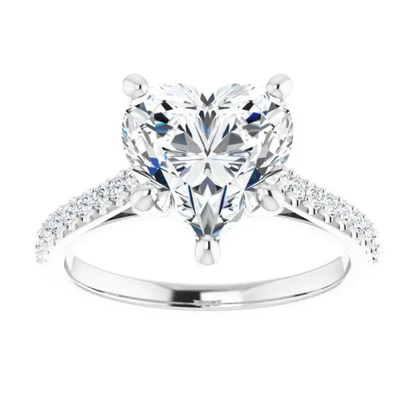 Accented Infinity-Inspired Engagement Ring Image 3 J. Thomas Jewelers Rochester Hills, MI