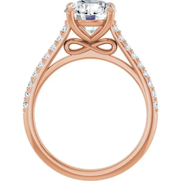 Accented Infinity-Inspired Engagement Ring Image 2 Vulcan's Forge LLC KANSAS CITY, MO