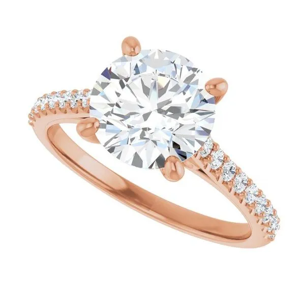 Accented Infinity-Inspired Engagement Ring Image 5 Hudson Valley Goldsmith New Paltz, NY