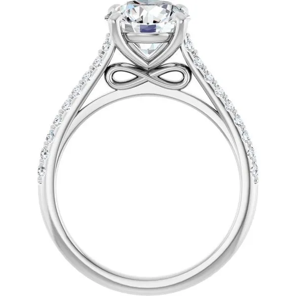 Accented Infinity-Inspired Engagement Ring Image 2 Natale Jewelers Sewell, NJ