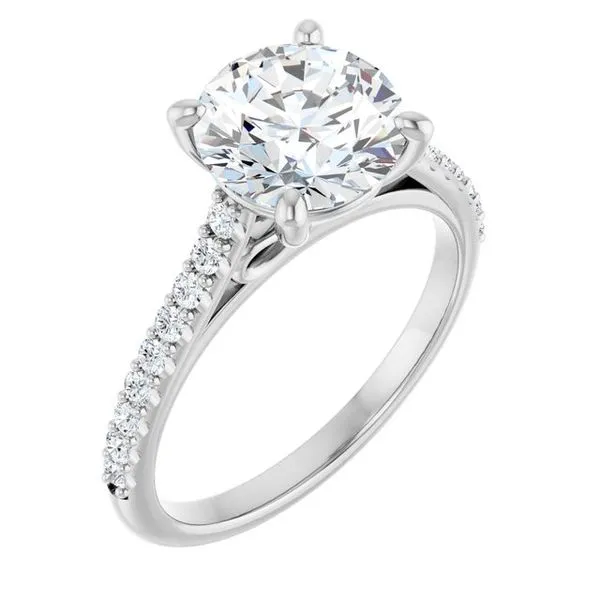 Accented Infinity-Inspired Engagement Ring Don's Jewelry & Design Washington, IA