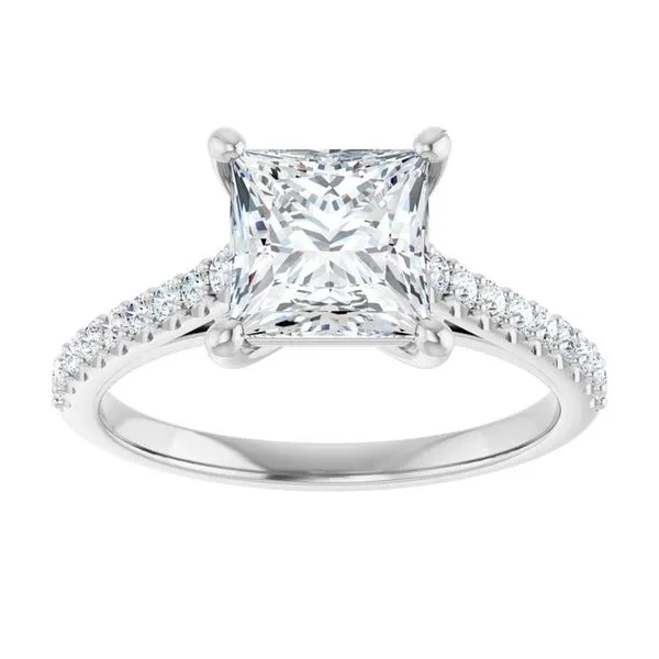 Accented Infinity-Inspired Engagement Ring Image 3 Don's Jewelry & Design Washington, IA