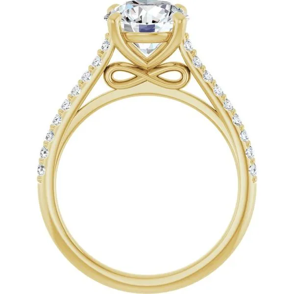 Accented Infinity-Inspired Engagement Ring Image 2 Don's Jewelry & Design Washington, IA