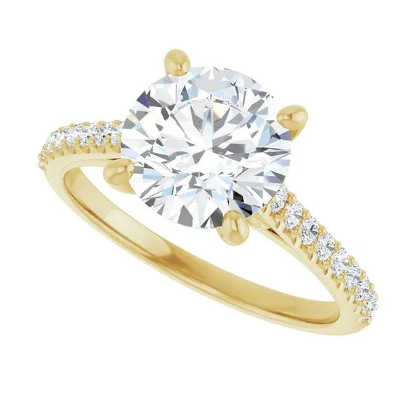 Accented Infinity-Inspired Engagement Ring Image 5 J. Thomas Jewelers Rochester Hills, MI