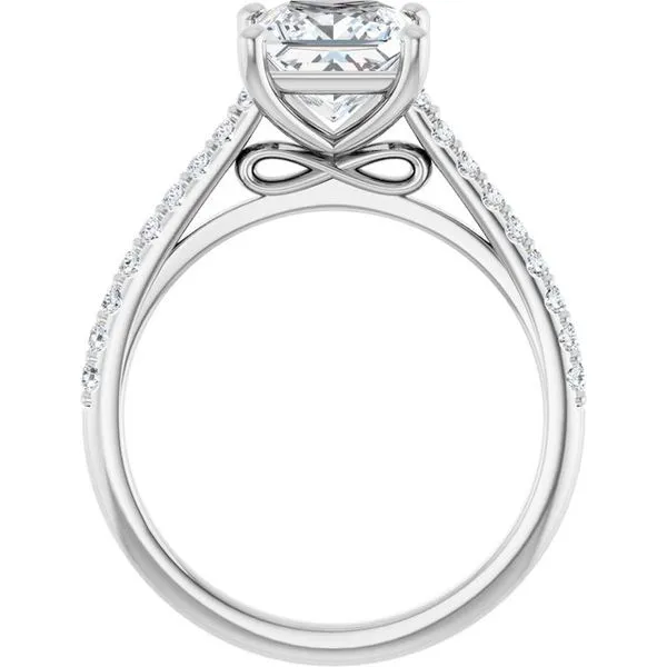 Accented Infinity-Inspired Engagement Ring Image 2 The Jewelry Source El Segundo, CA