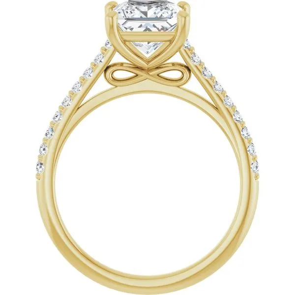 Accented Infinity-Inspired Engagement Ring Image 2 JF Jones Jewelers Rochester, NY