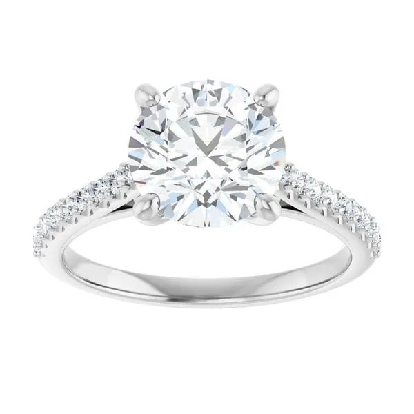 Accented Infinity-Inspired Engagement Ring Image 3 J. Thomas Jewelers Rochester Hills, MI