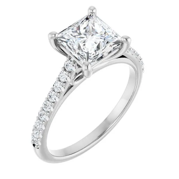 Accented Infinity-Inspired Engagement Ring Don's Jewelry & Design Washington, IA